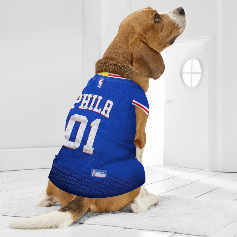 Pets First NBA PHILADELPHIA 76ERS DOG Jersey, Medium - Tank Top Basketball Pet Jersey (76R-4047-MD) - Image 4